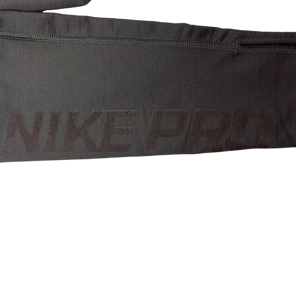 Nike Pro‎ Hyperwarm Fitted Long Sleeve Hoodie Kids L Dark Gray